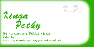 kinga petky business card